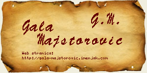 Gala Majstorović vizit kartica